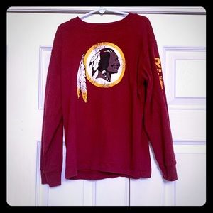 Washington Redskins Distressed Waffle Sweatshirt